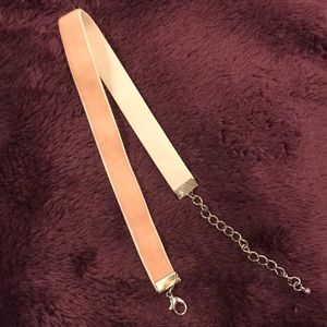 Light pink velvet choker